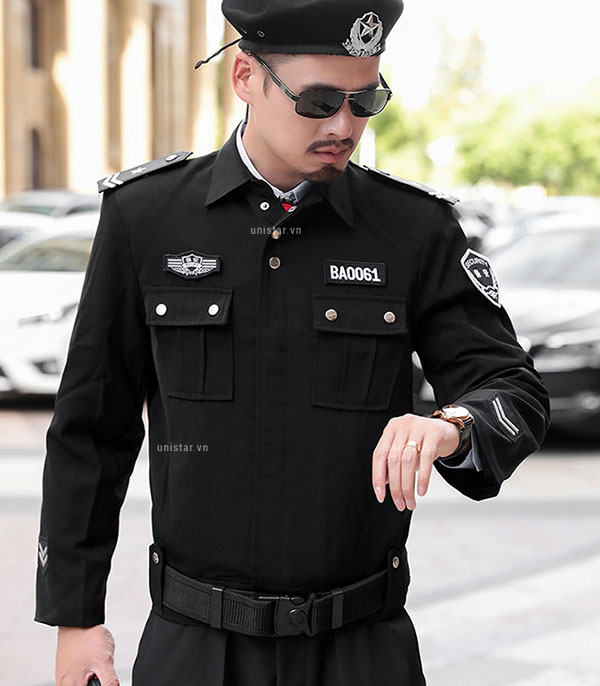 Đồng phục bảo vệ màu đen cao cấp USBV-326