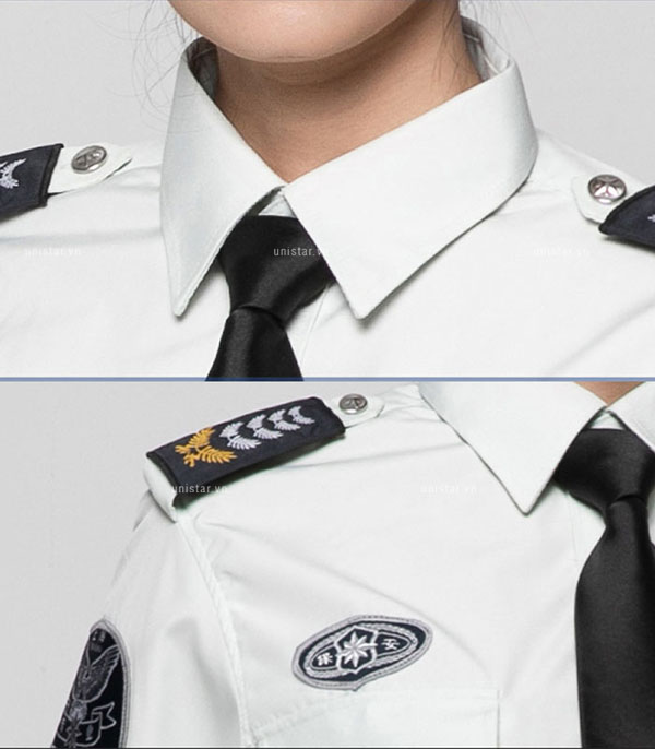 Đồng phục bảo vệ màu trắng bền đẹp USBV-334