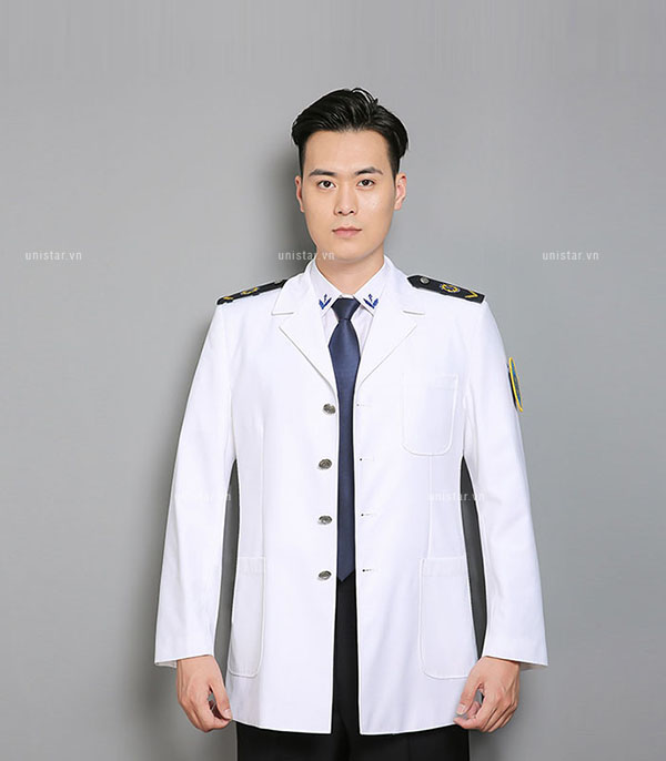 Đồng phục bảo vệ màu trắng bền đẹp USBV-352