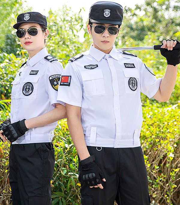 Đồng phục bảo vệ màu trắng cao cấp USBV-350