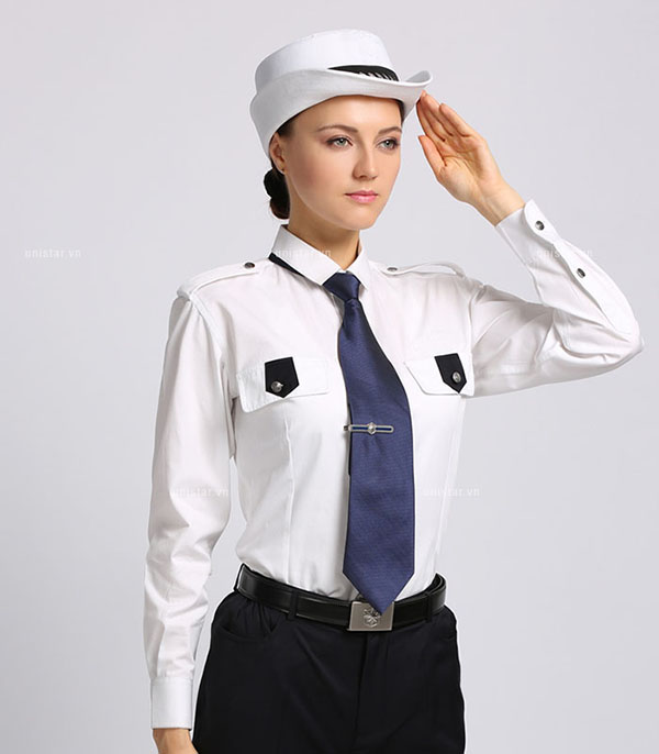 Đồng phục bảo vệ màu trắng đạt chuẩn USBV-333