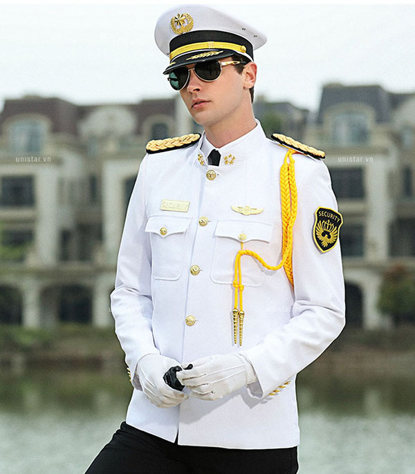 Đồng phục bảo vệ màu trắng đẹp USBV-337