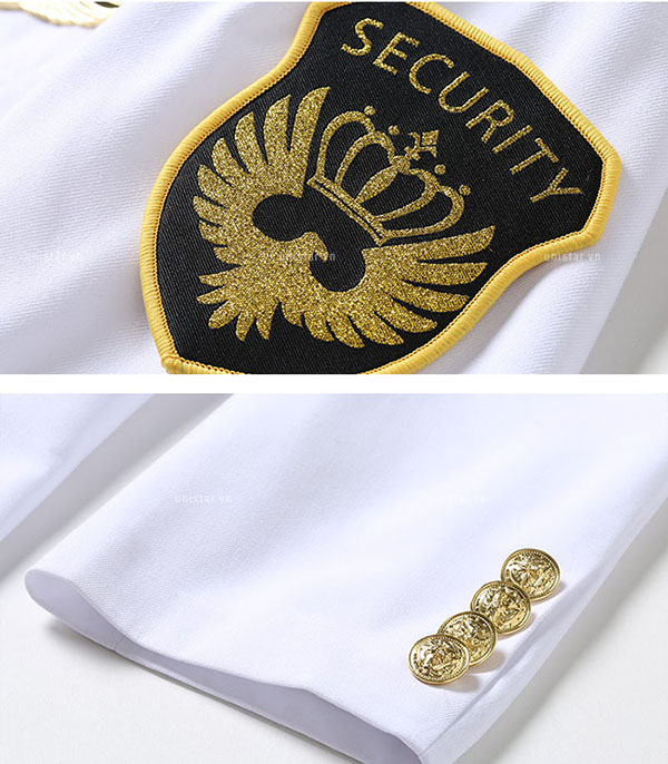 Đồng phục bảo vệ màu trắng đẹp USBV-337