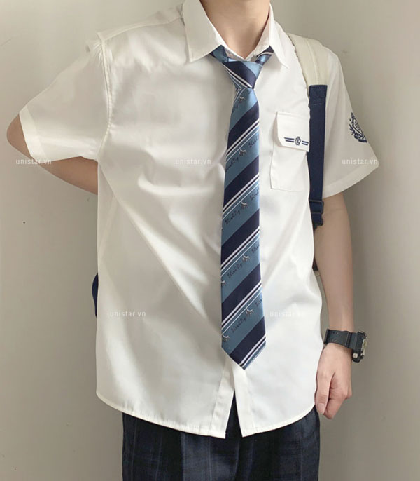 Đồng phục học sinh quần tây áo trắng hiện đại USHS-898