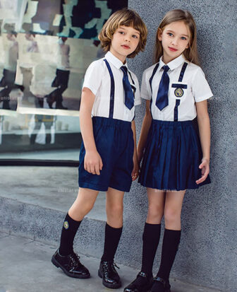 Váy đồng phục học sinh cấp 1 bền đẹp USHS-379