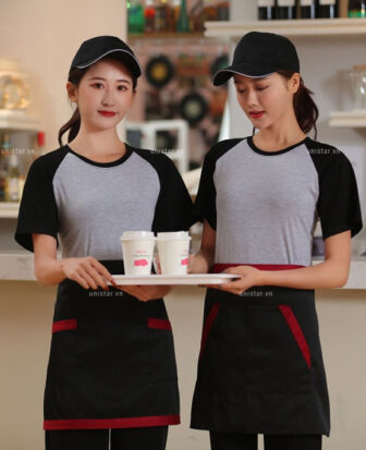 Đồng phục nhân viên cafe, trà sữa chuyên nghiệp USNV-278